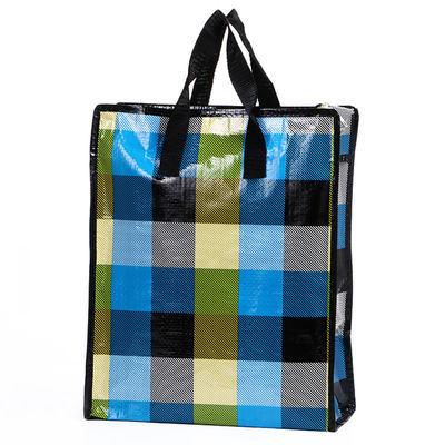 Borse di tote in tessuto stratificato impermeabile personalizzate con maniglie in tessuto resistenti