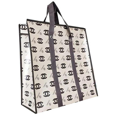 Tasse da spesa per alimentari riutilizzabili Eco-friendly Canvas bianco cotone Tote con logo stampato su misura