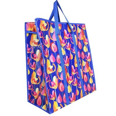moda nuovo design pp shopping zip bag pacchetto grande shopping sacchetto tessuto materiale