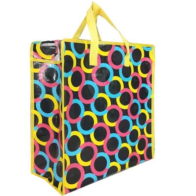 moda nuovo design pp shopping zip bag pacchetto grande shopping sacchetto tessuto materiale