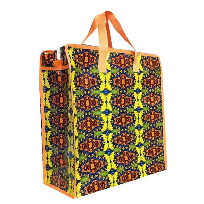 Borsa da spesa in tessuto PP laminata lucida e luminosa Borse per alimentari riutilizzabili personalizzate