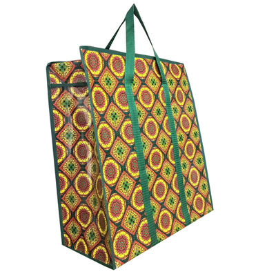 Borsa da spesa in tessuto PP laminata lucida e luminosa Borse per alimentari riutilizzabili personalizzate