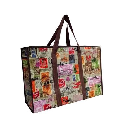 30 a 50 cm Riciclare Pp Borsa da spesa tessuta Borse per alimentari riutilizzabili personalizzate