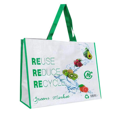 Pacchetto eco-compatibile riutilizzabile Pp sacchetto di tessuto lavabile con doppia maniglia