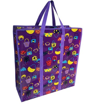Borse da shopping in tessuto impermeabile con cerniera e riutilizzabile Maniglia in nylon eco-friendly personalizzabile