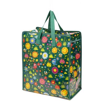 Borsa da spesa per alimentari a doppia maniglia lavabile in colori CMYK vivaci
