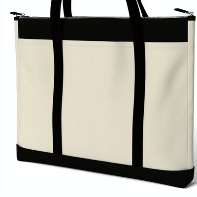 Logo personalizzato stampato con cerniera di tela con rivestimento in PP per acquisti personalizzati