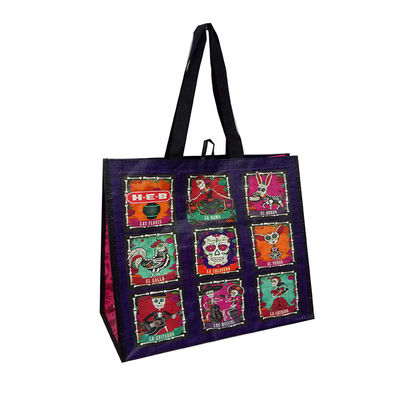 Borsa da shopping a inchiostro eco-compatibile con borsa a mano in tessuto PP di marca