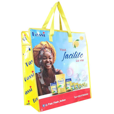 Acqua resistente pacchetto giornaliero Pp sacchetto da shopping con rivestimento in PVC a cintura regolabile