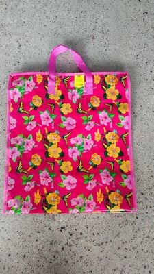 Borsa riutilizzabile pieghevole in tessuto non tessuto con chiusura a cerniera, resistente ed ecologica